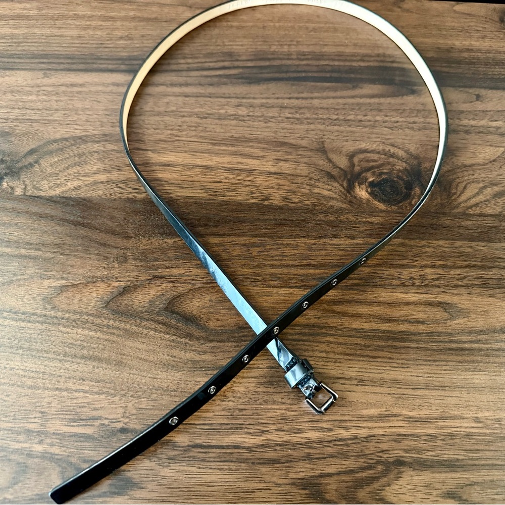 J. Crew Black and Tan Leather Belt